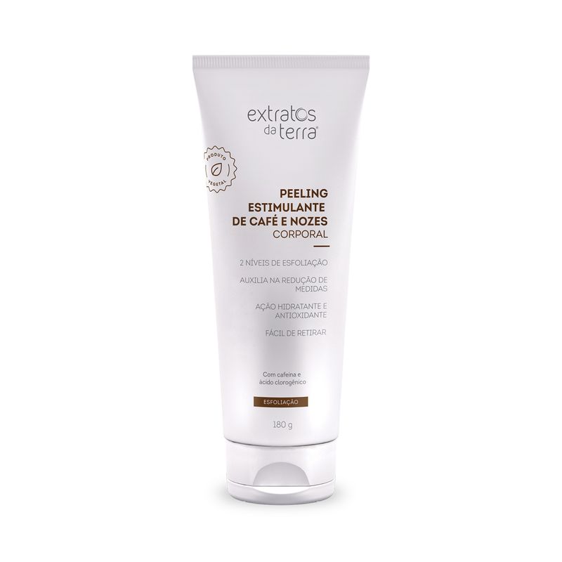 Creme esfoliante - Peeling estimulante de café e nozes