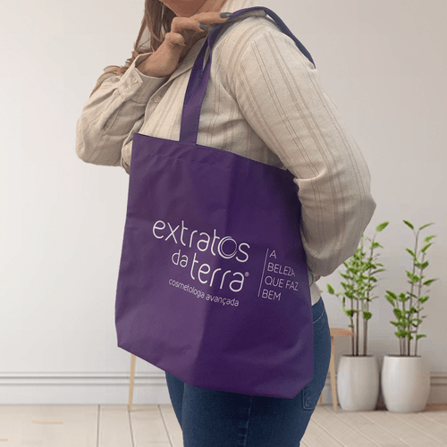 Bolsa de Lona Roxa Extratos da Terra