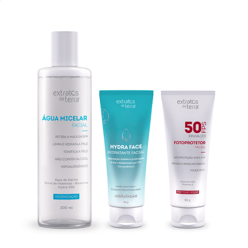 Kit hidratação diária facial