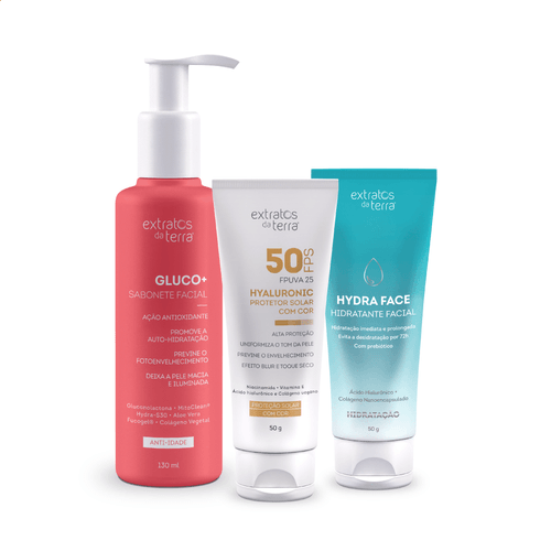 Kit hidratação facial completa com Ácido Hialurônico